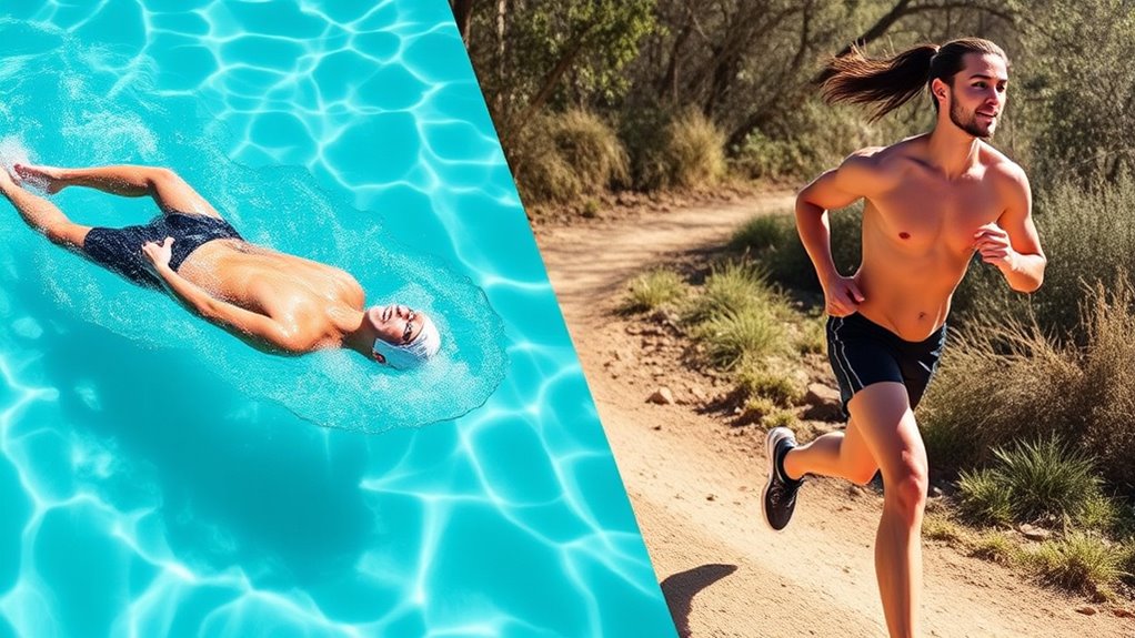 cardio benefits of swimming and running