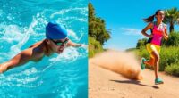 compare swimming and running