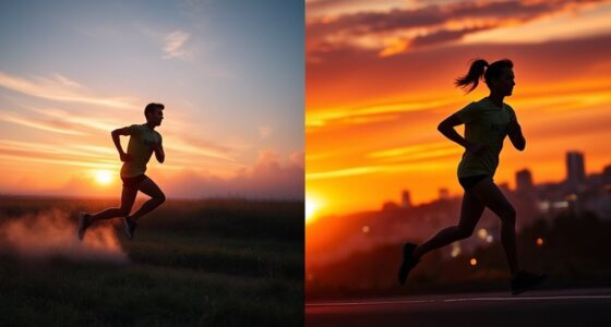 comparing morning and evening runs