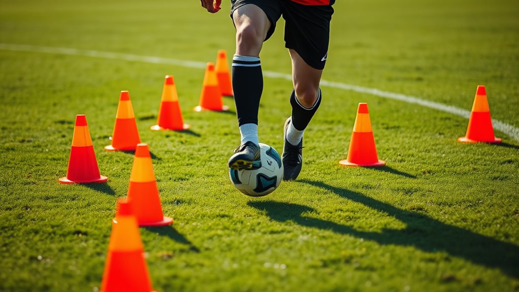 cone weaving enhances ball control