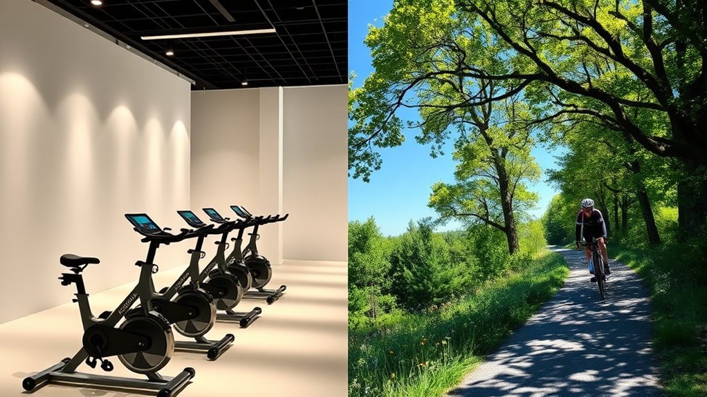 cycling indoor vs outdoor