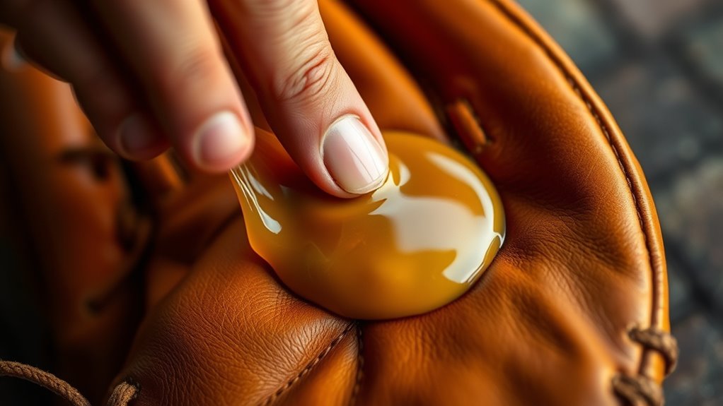 evenly apply leather conditioner