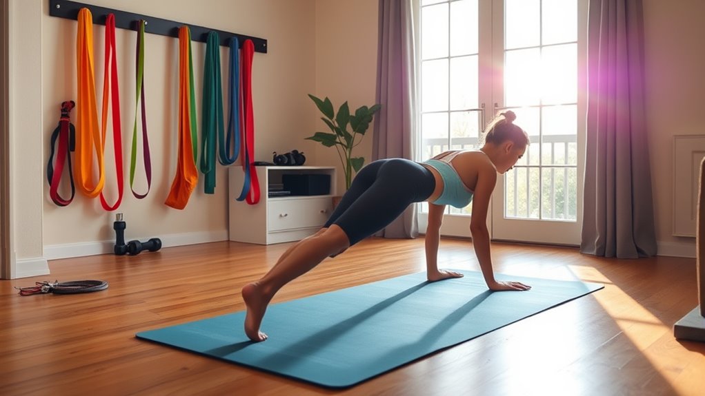 home space saving workout ideas