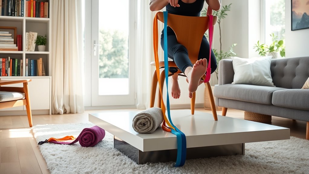 home workout with household items