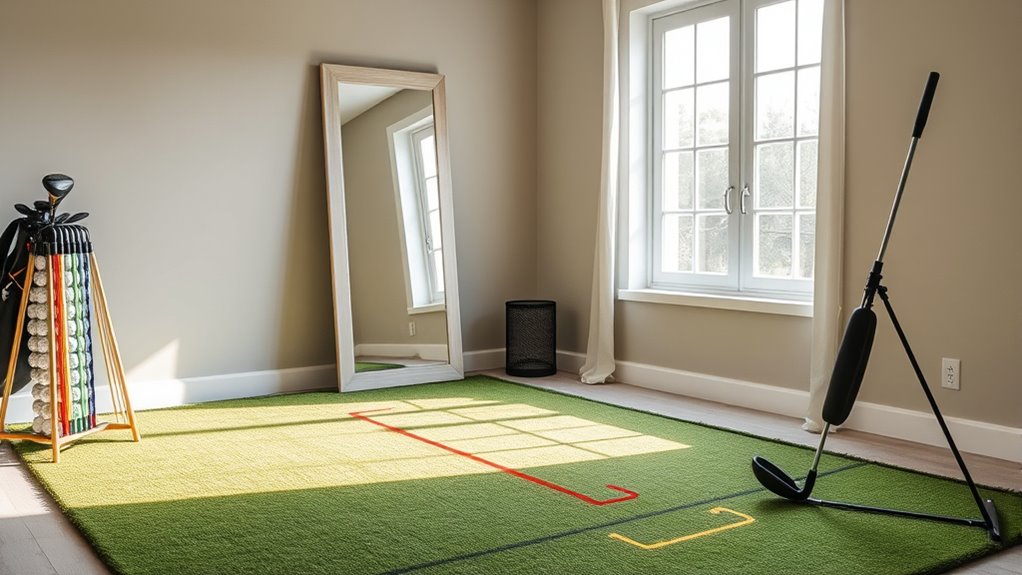 organized well lit practice space