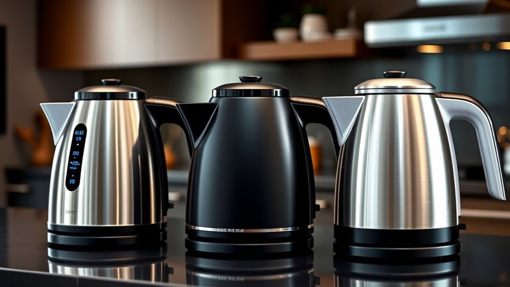 top temperature controlled electric kettles