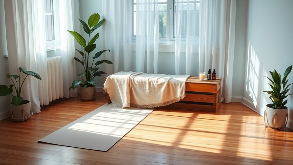 affordable home yoga setup