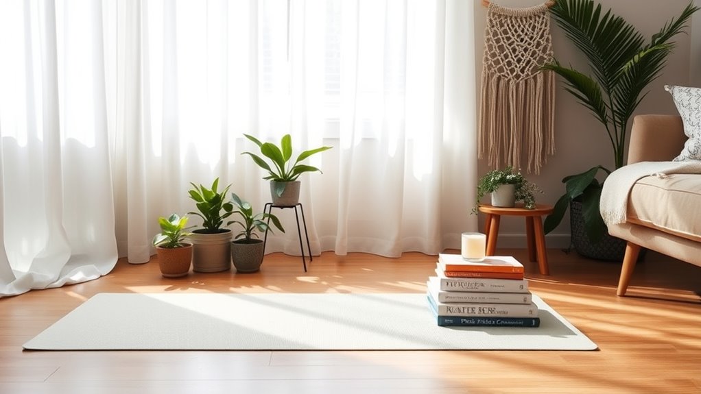 budget friendly home yoga setup