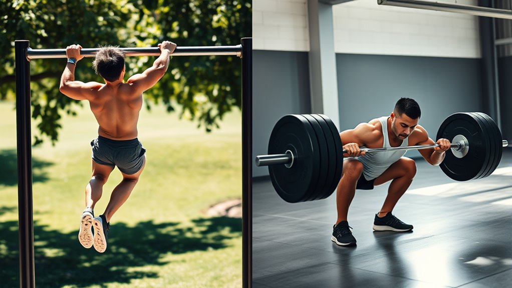 choose calisthenics or weightlifting