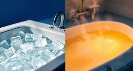 comparing cold and hot baths