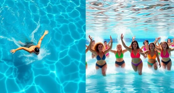 comparing swimming and water exercise