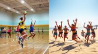 indoor and beach volleyball