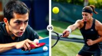 table tennis versus tennis
