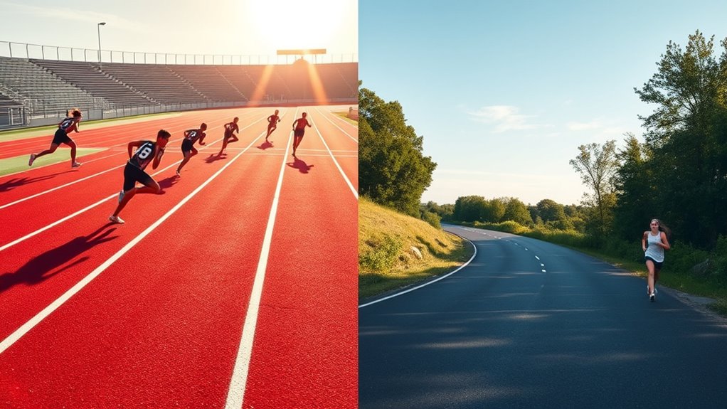 track surface enhances speed