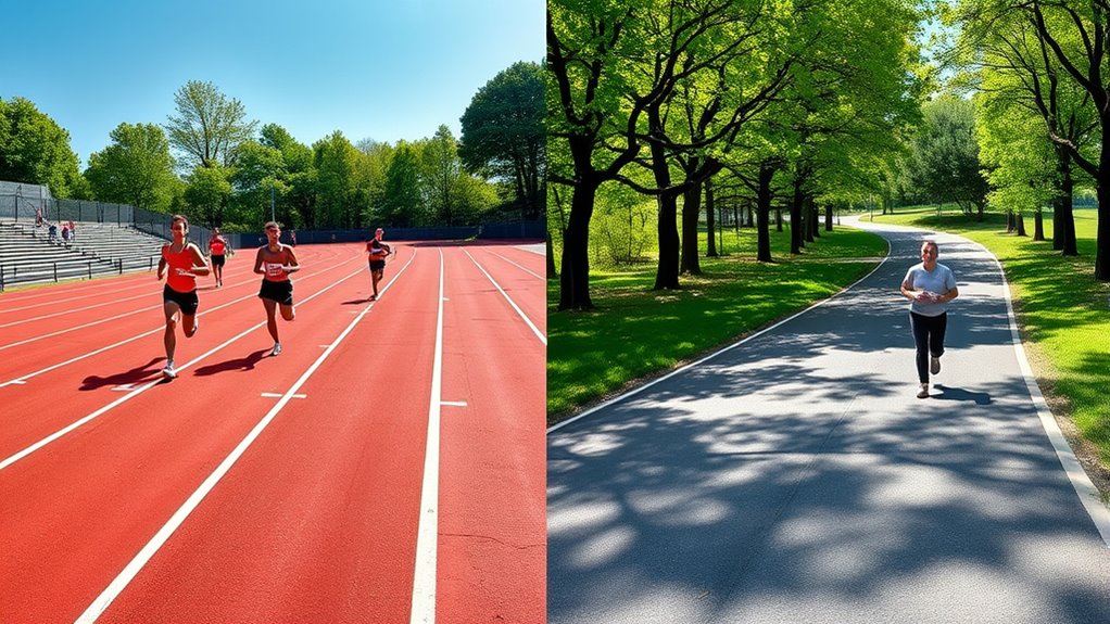track vs road running