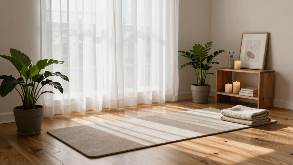 affordable home yoga setup