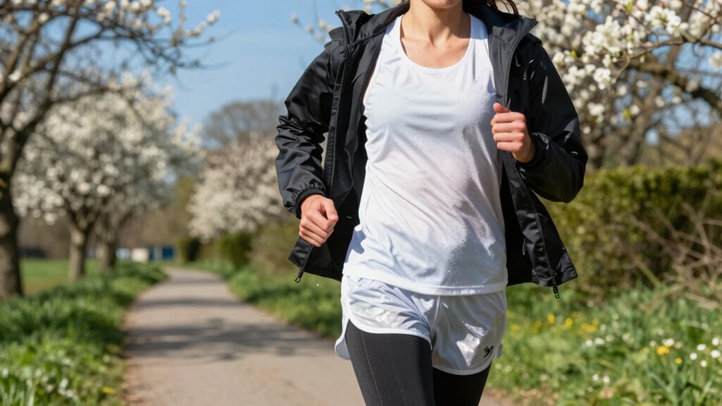 layered moisture wicking clothing selection
