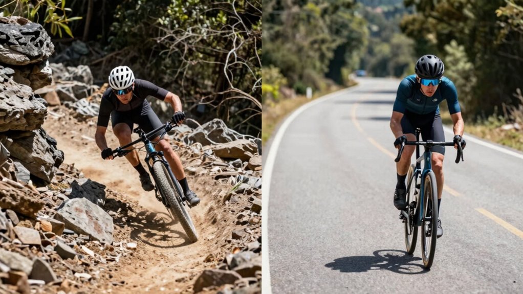 mountain biking versus road cycling