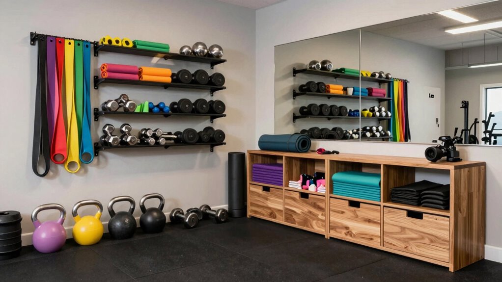 organized eco friendly gym storage