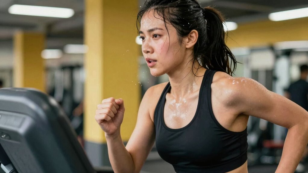 sweating indicates workout intensity