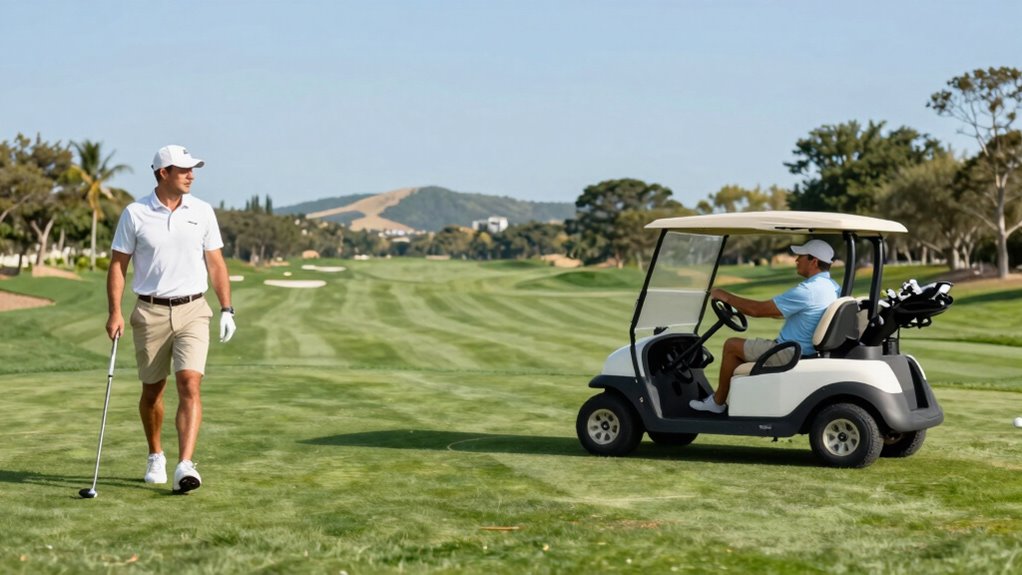 walking versus golf cart