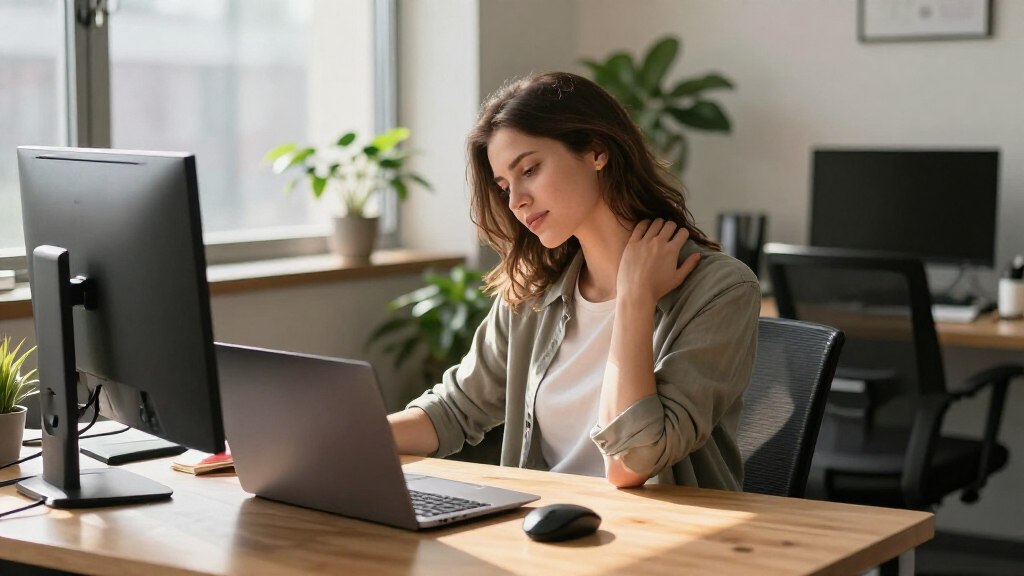 Three Of The Best Exercises For Tech Neck—and You Can Do Them All At Your Desk